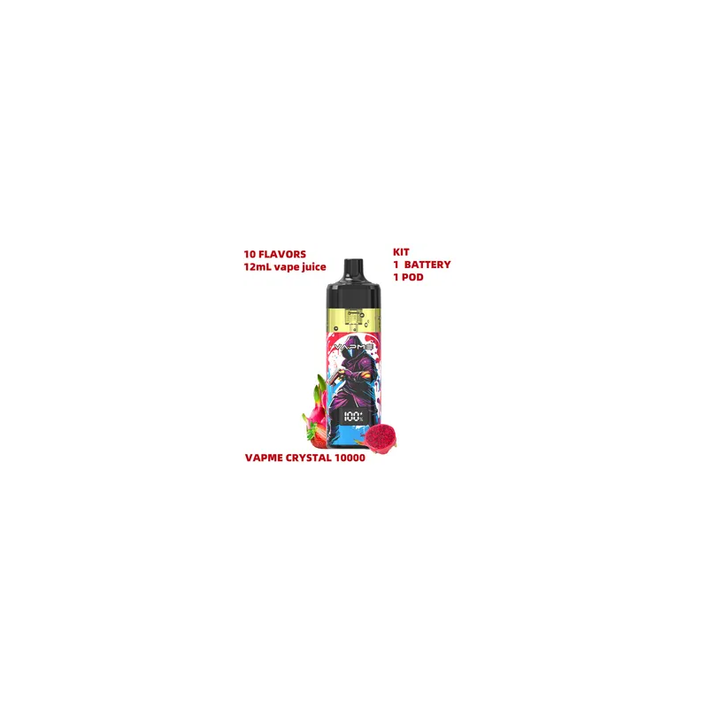 PUFF VAPME CRYSTAL 10K FRAISE FRUIT DU DRAGON GLACER