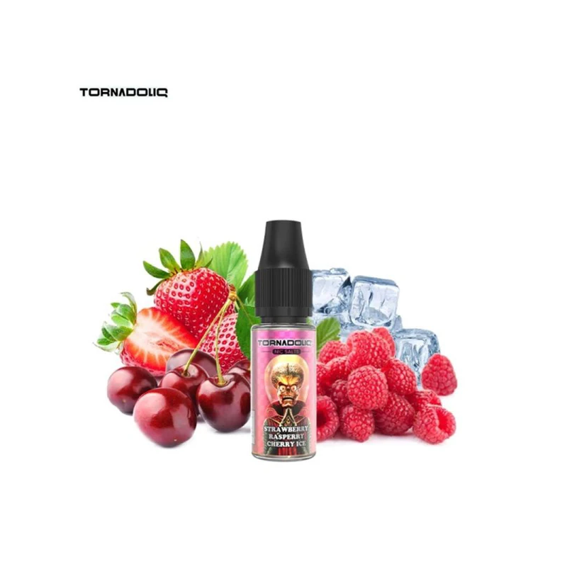 e-liquide tornado fraise , framboise , cerise glacée